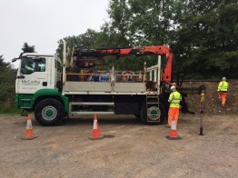 Our new pole erection crew